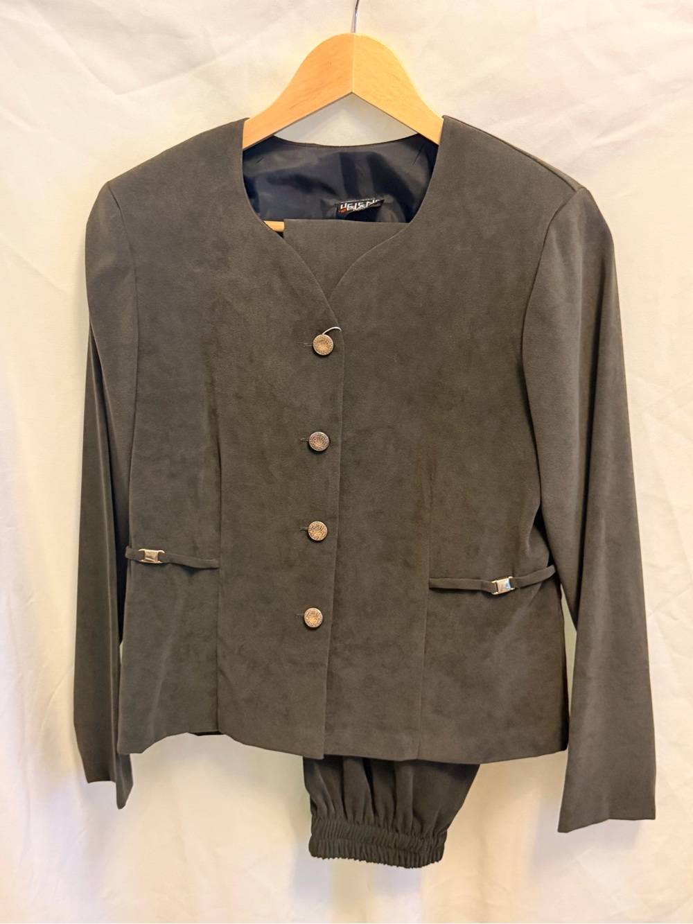 Willi Smith Women's Dark Gray Button-Front Jacket